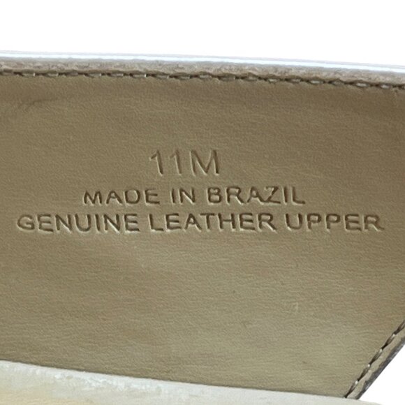 Talbots Womens Buff Brownish Yellow Tilley Sling Peep Toe Wedge Heel Sz 11M-New - Picture 7 of 9